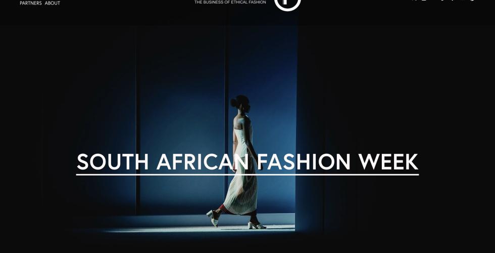 Skjermdump av nettsiden til sa fashion week