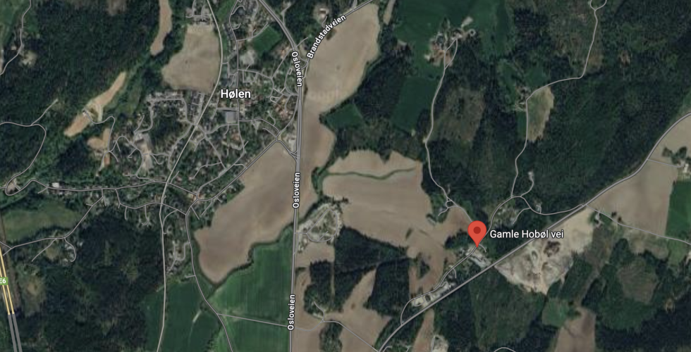 Skjermbilde av Gamle Hobøl Vei fra Google Maps