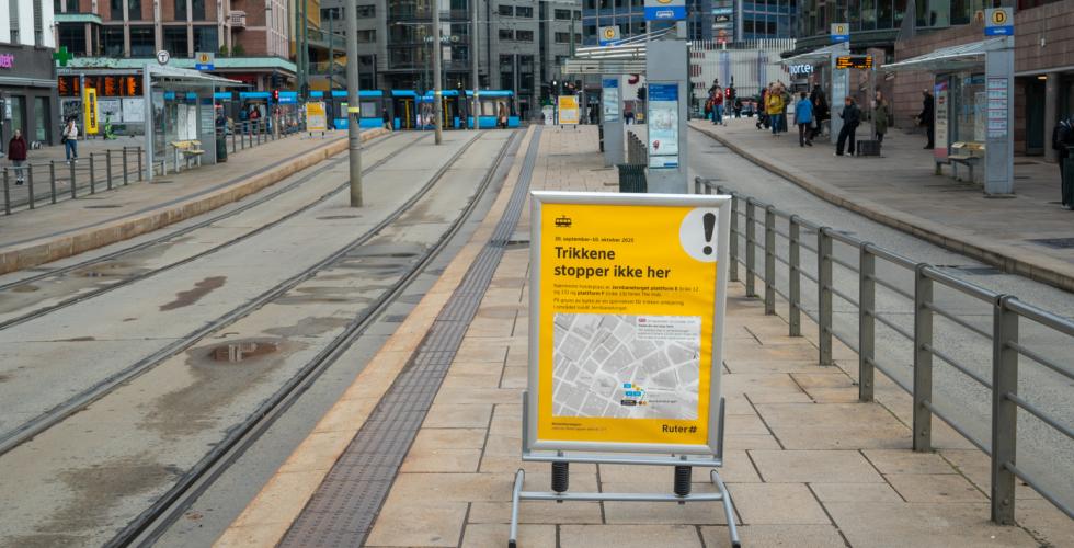 Trikken stopper ikke på Jernbanetorget