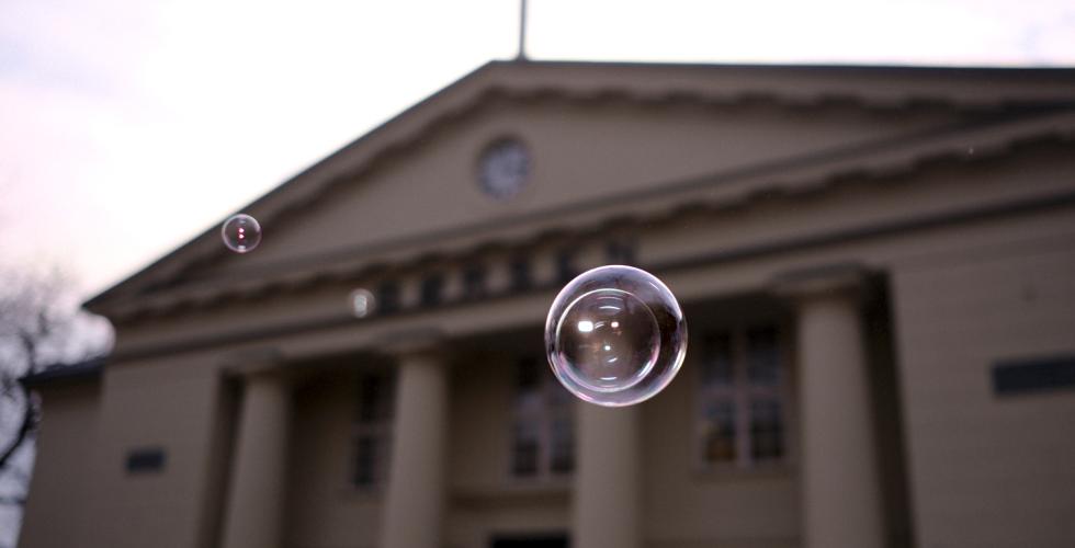 såpebobler utenfor børsen 