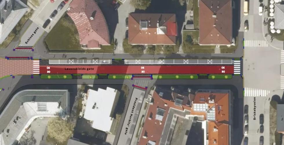 Kart over Løvenskioldsgate