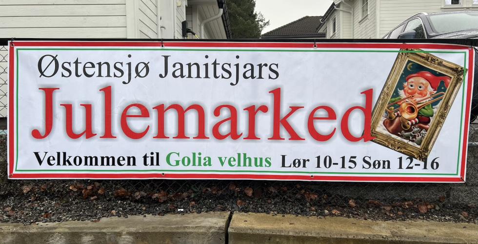 Plakat av Østensjø Janitsjars julemarked