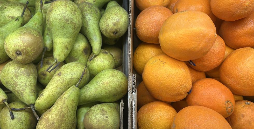 P&aelig;rer og Appelsiner