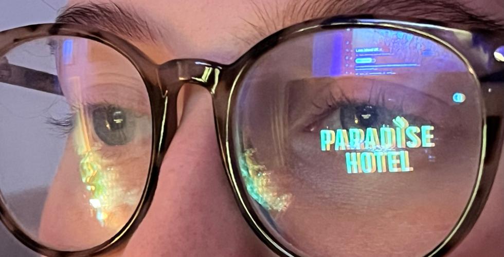 Tv underholdning refleksjon briller illustrasjon