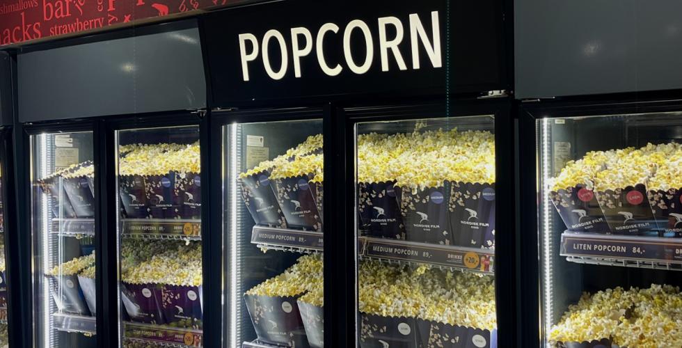Popcorn i kiosken hos Colosseum Kino