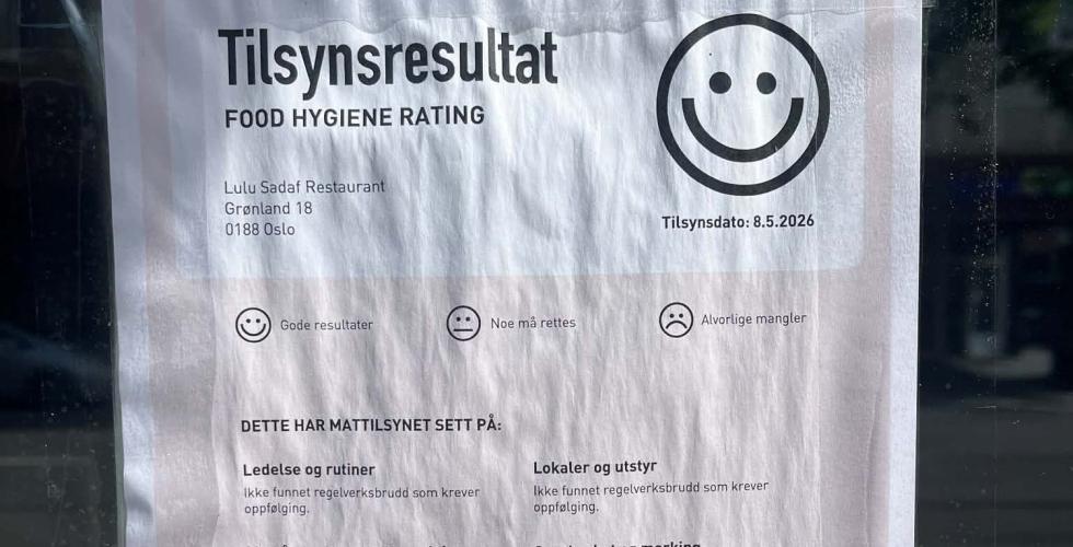 Mattilsynet smilefjesplakat