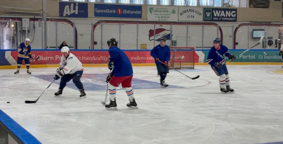 ishockeytrening, eldre menn 