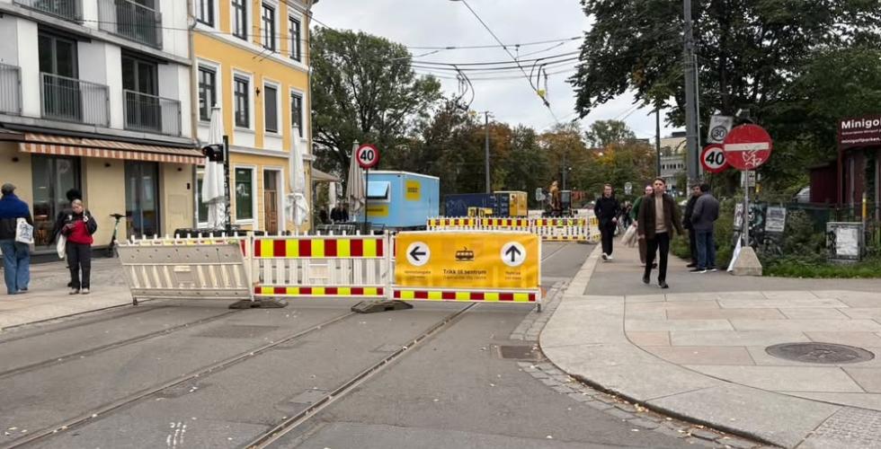 Utbytting av sporveksler ved Nybrua i Oslo
