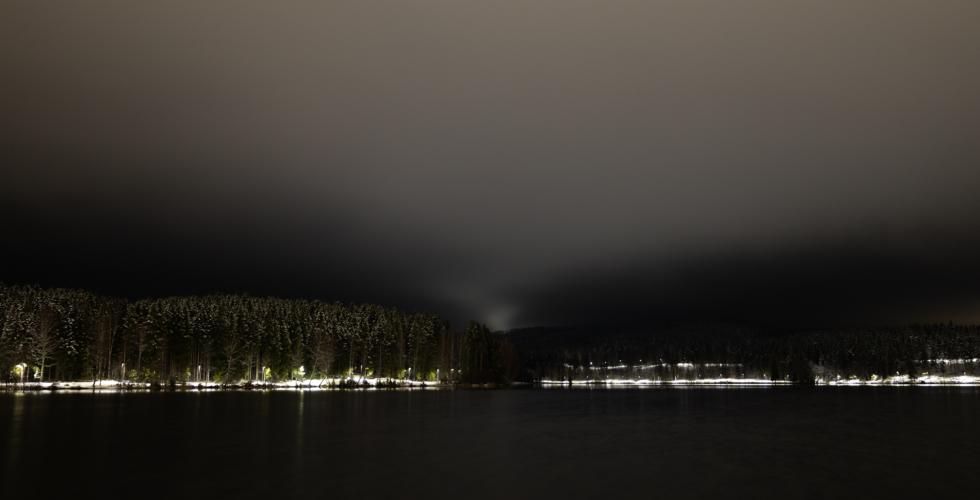 Sognsvann. Lysløypene får mindre lys på kvelden og morgenen