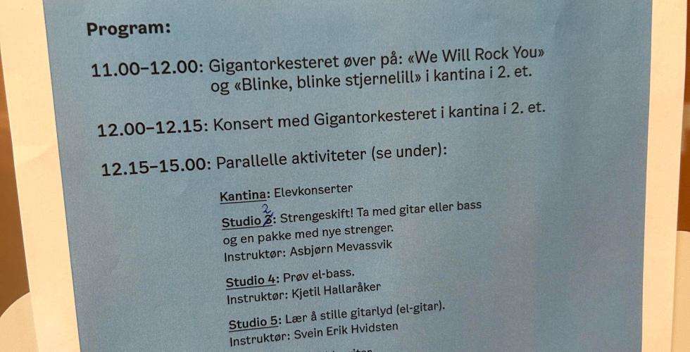 Program for gitardagen.
