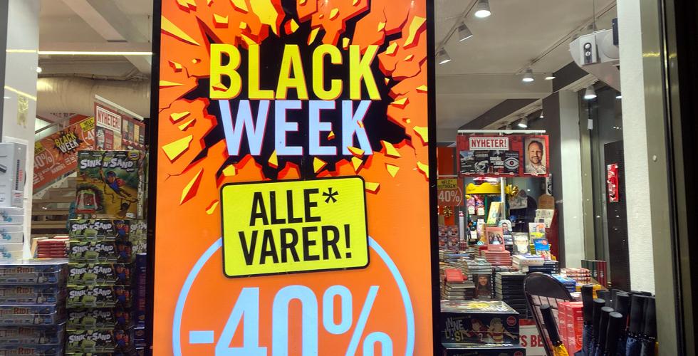 Bildet viser Black Friday plakat