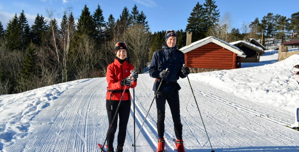 Ida og Poul i skisporet