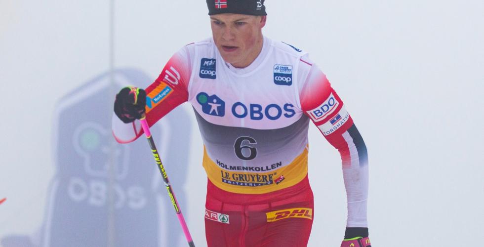 Johannes Høsfot Klæbo under Holmenkollen skifestival i 2019. 