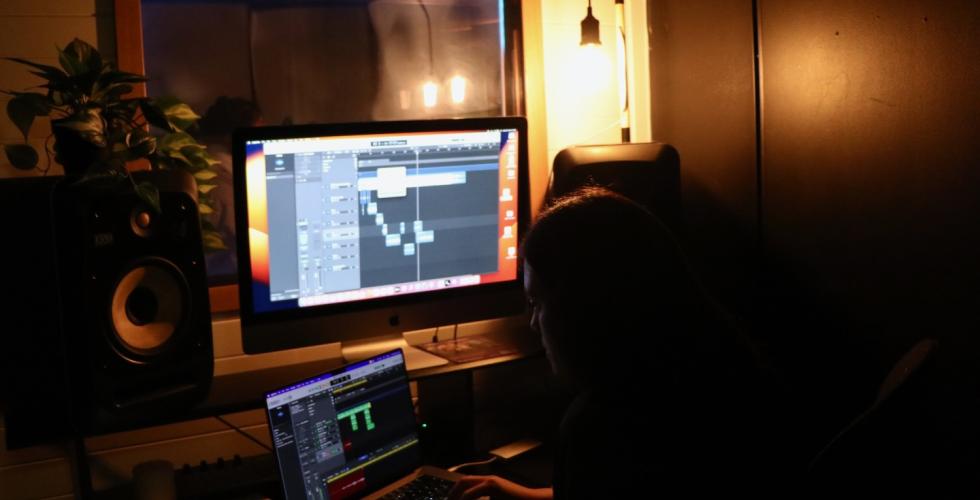 Søndre Sound studio på Holmlia stemning
