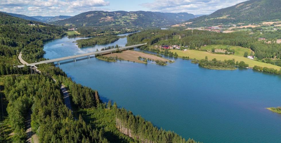 Lågendeltaet ved Lillehammer, sommer. 