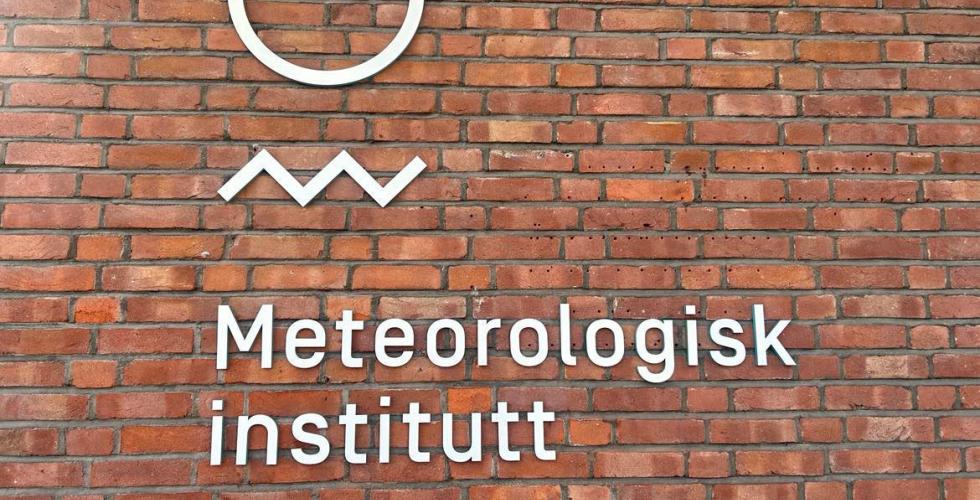 Skilt utenfor Meteorologisk Institutt