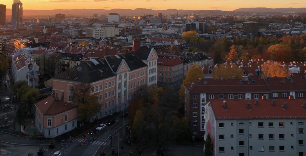 Utsikt over Oslo fra Tøyen