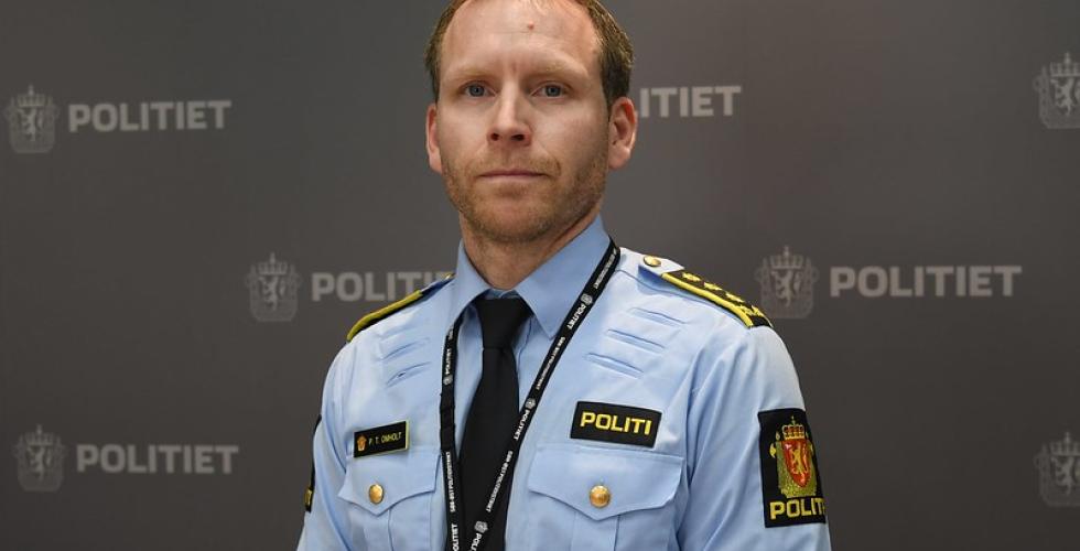 Politiinspektør Per Thomas Omholt i politiuniform