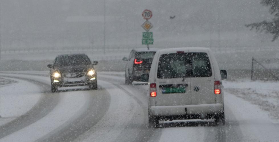 Illustrasjonsbilde av snøvær, Statens Vegvesen