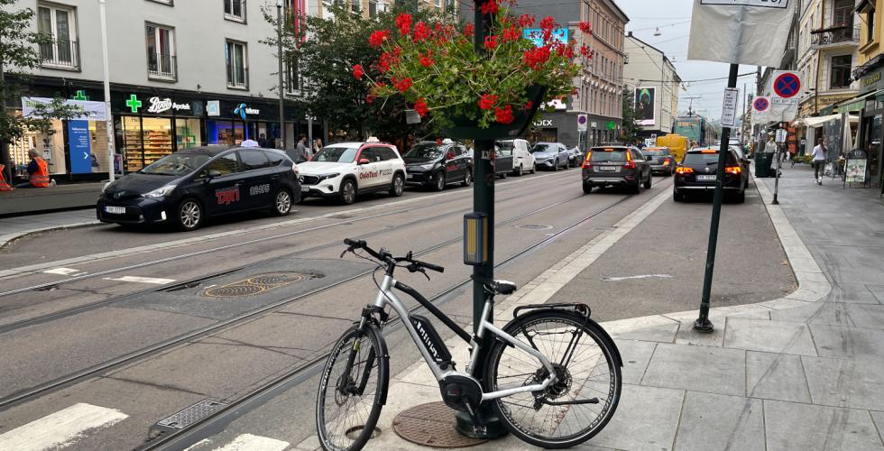 Parkert sykkel i Bogstadveien 