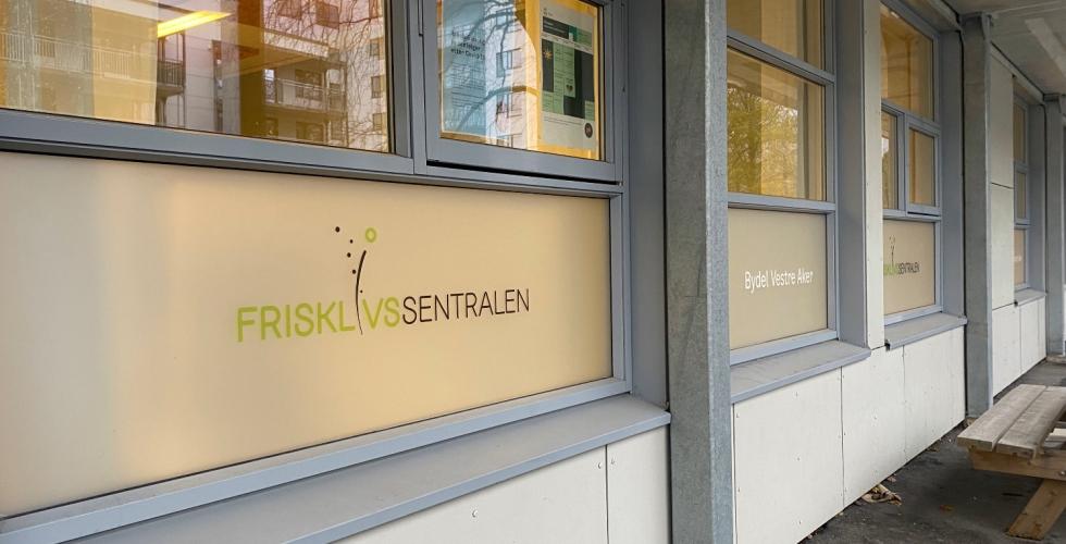 Inngangen til Vestre Aker Frisklivssentral