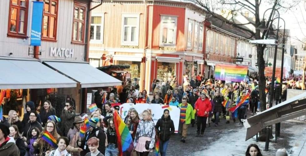 Pride paraden fra Lillehammers vinterpride 