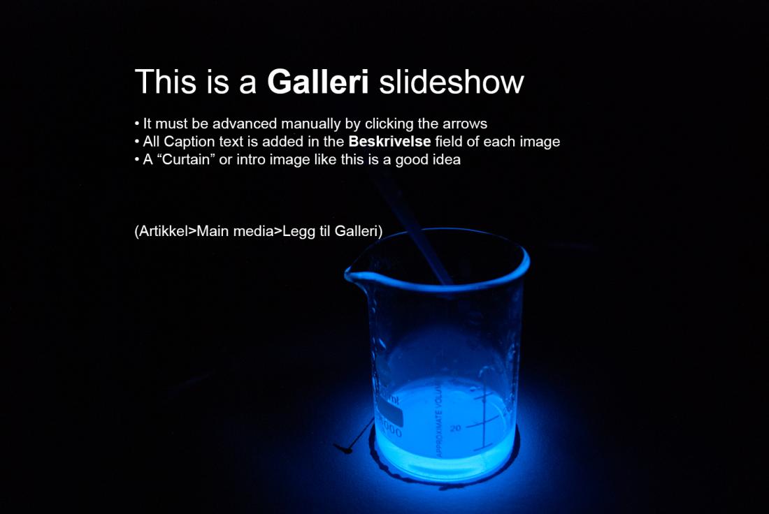 Galleri intro slide