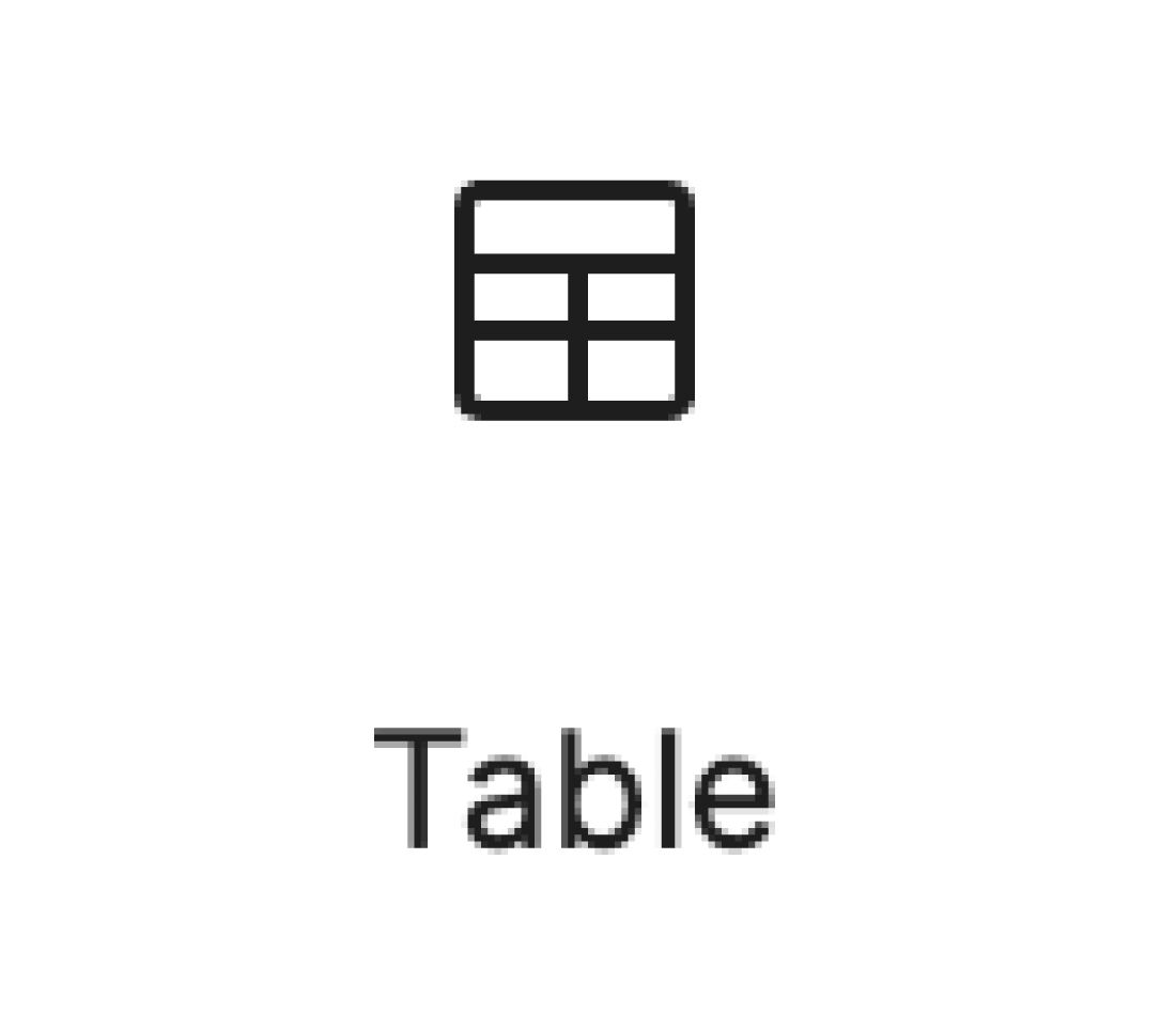 Table ikon